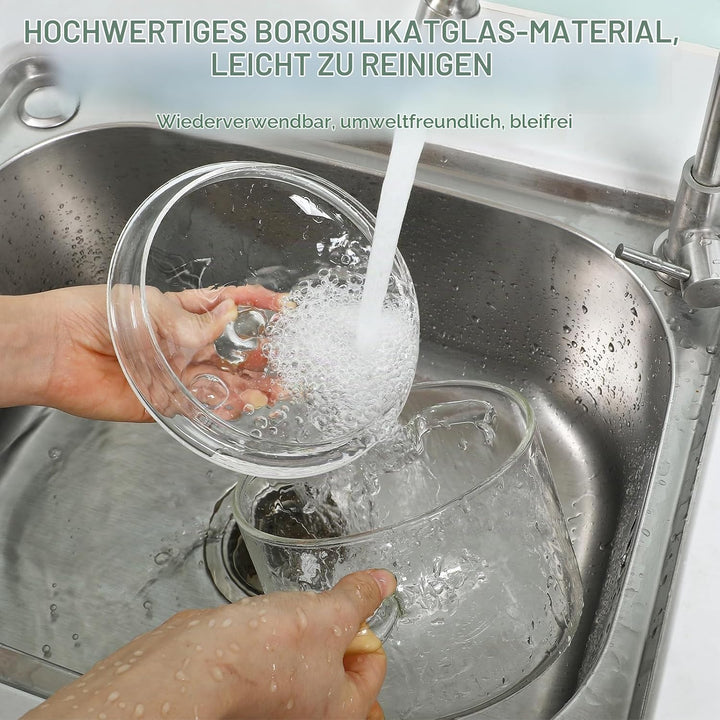 Yardwe Auflaufform Klarer Glas Topf Glaspan Hitzebest?ndige Glaskochtopf Suppentopf Für Küchenrestau