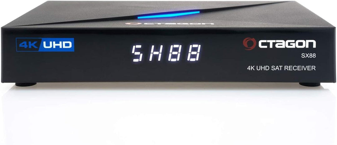 Octagon SX88 4K Linux Sat Receiver mit PVR Aufnahmefunktion, UHD Smart TV Box, Sat to IP, Unicable,