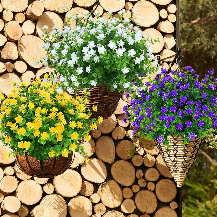 ArtBloom Künstliche Blumen für den Aussenbereich, UV-beständig, Buchsbaum-Pflanzen, künstlicher Kuns