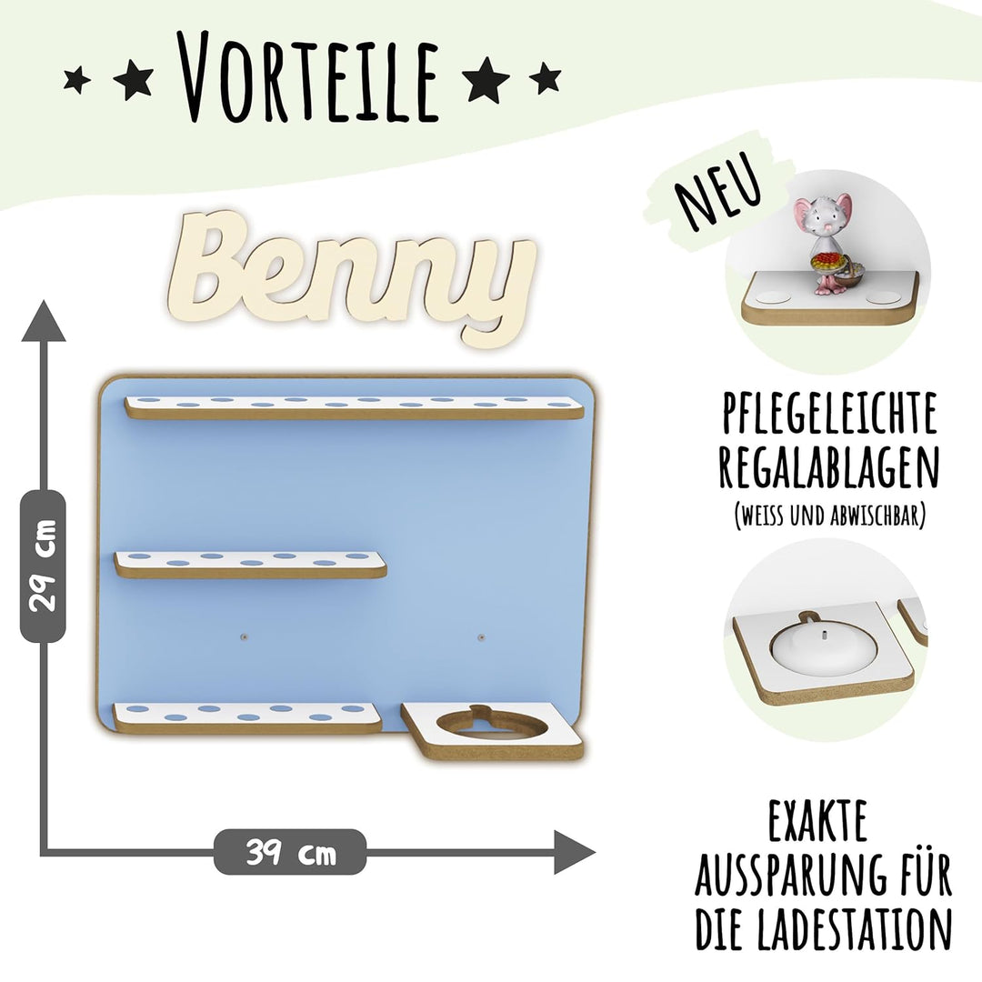 Regal für Toniebox, Wandregal für Tonie Figuren, Aufbewahrung für Tonies, Halterung für Toniebox (Ei