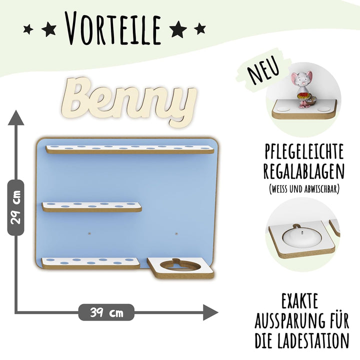 Regal für Toniebox, Wandregal für Tonie Figuren, Aufbewahrung für Tonies, Halterung für Toniebox (Ei