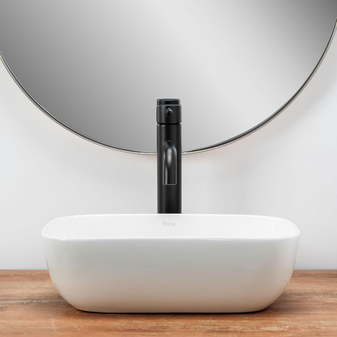 Rea Waschbecken Waschtisch Aufsatzwaschbecken Keramik Hochglanz Handwaschbecken Aufsatz Waschschale