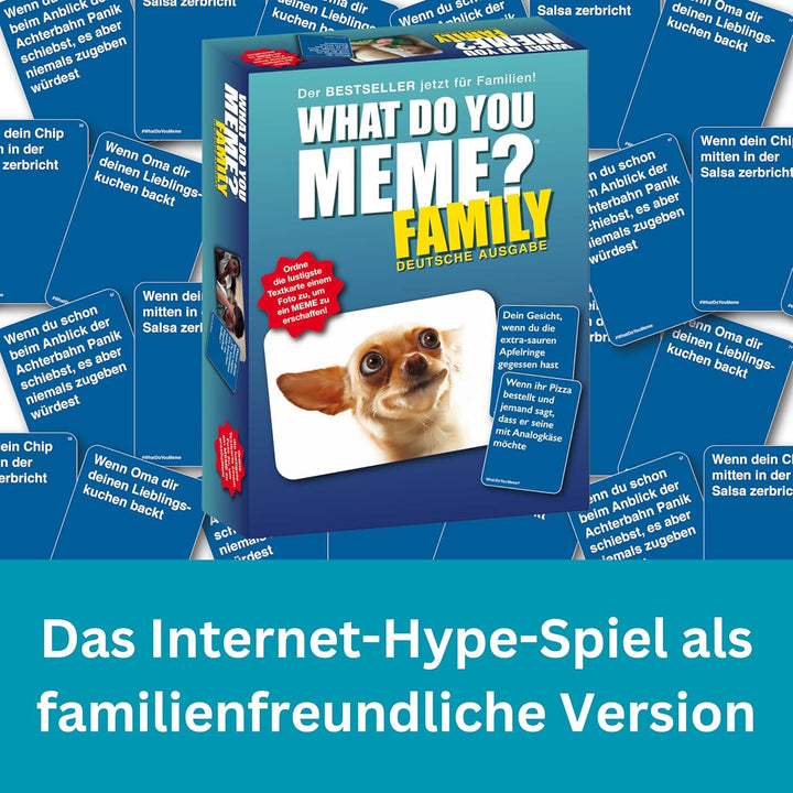 HUCH! | 882592 | What DO You Meme? Family | Deutsche Ausgabe Familienspiel | Partyspiel | für 3 bis