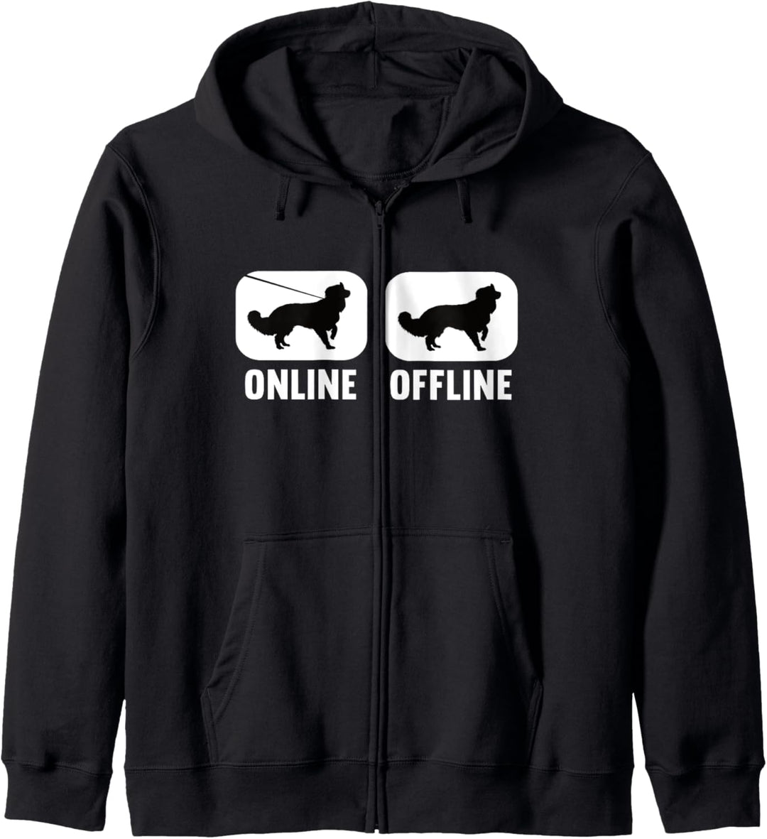 Online Offline Australian Shepherd Hunde Hund Aussies Kapuzenjacke