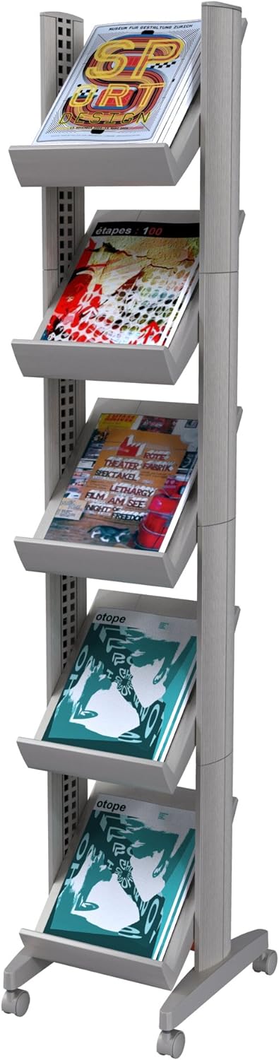 Paperflow 259N.35 Mobiler Prospektständer CORNER, alu