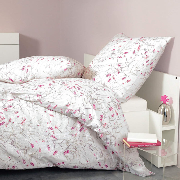 Janine Design Mako-Soft-Seersucker Bettwäsche Tango 20070 rot Fuchsia 1 Bettbezug 155 x 220 cm + 1 K
