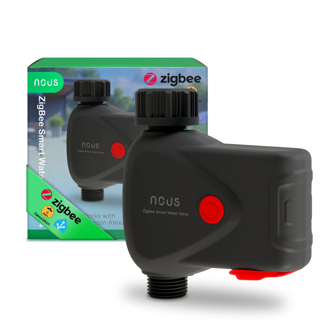 NOUS ZigBee Smart Wasserhahn-Ventil, Bewässerungssteuerung IP66, Kompatibel mit Alexa, Google Assist