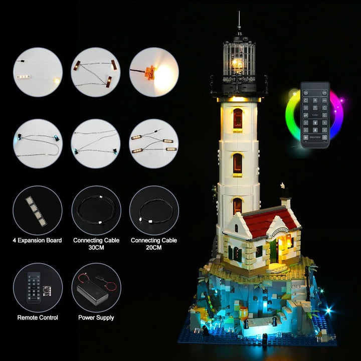 Led Licht Set für Lego Motorised Lighthouse, Led Beleuchtungs Set für Lego 21335 Motorised Lighthous
