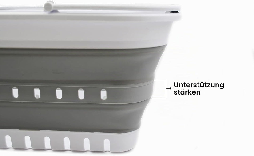 SAMMART 29L Faltbare Wanne mit Griff – Tragbarer Picknickkorb für den Aussenbereich – Faltbare Einka