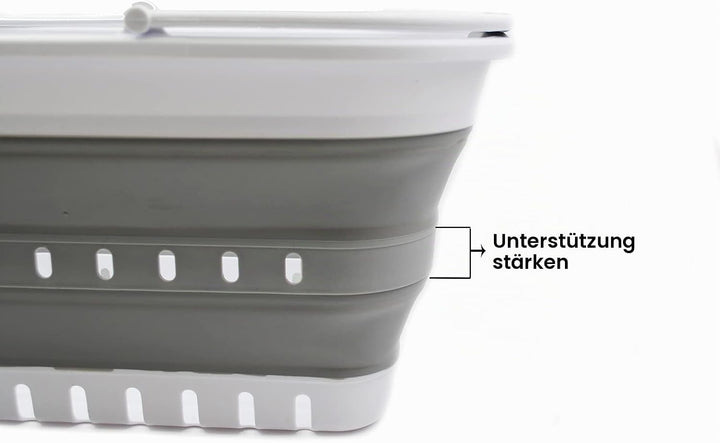 SAMMART 29L Faltbare Wanne mit Griff – Tragbarer Picknickkorb für den Aussenbereich – Faltbare Einka