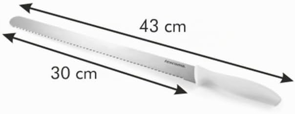 Tescoma DELICIA Tortenmesser 30 cm aus Kunststoff in Gelb zum Schneiden und Servieren von Kuchen Tor