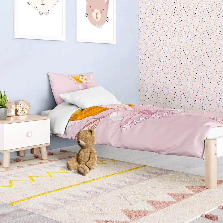 DJDEA Kinderbettwäsche 100x135 cm - Kinder Bettwäsche Feen Elfen, Weich Mikrofaser Baby Bettwäsche f