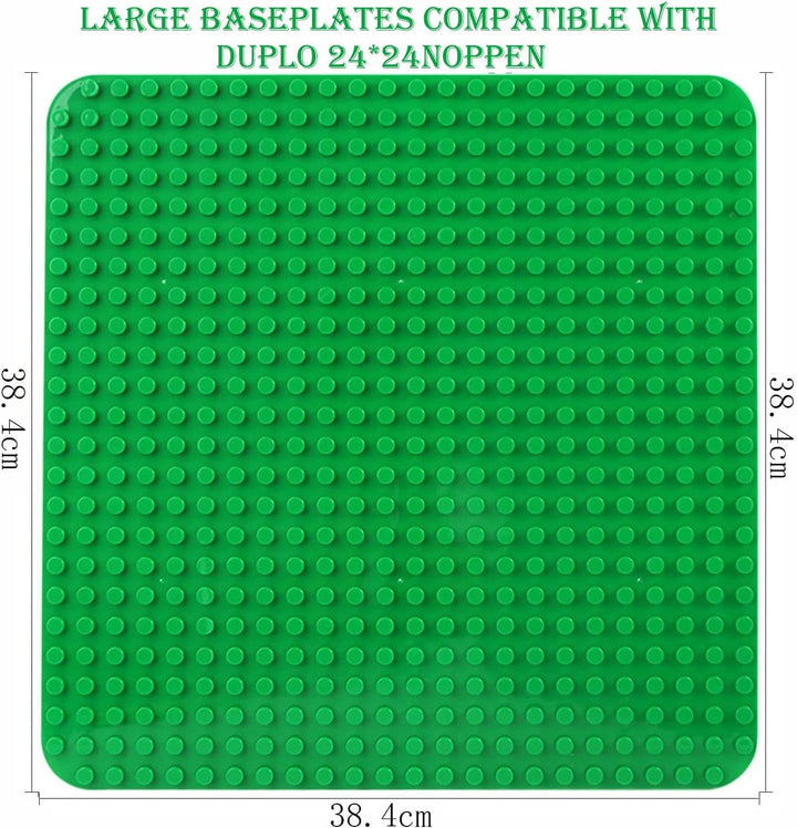 Grosse Bauplatte Kompatibel mit Lego Duplo Platten, Classic grosse Grundplatte,38.4*38.4cm Platten-S