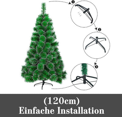 AufuN Weihnachtsbaum Künstlich 120cm Künstlicher Weinachts Baum Deko Tannenbaum Grün Tannennadeln mi