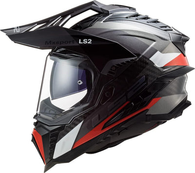 LS2, Crosshelme motorrad Explorer Frontier titanium red 06, XXL