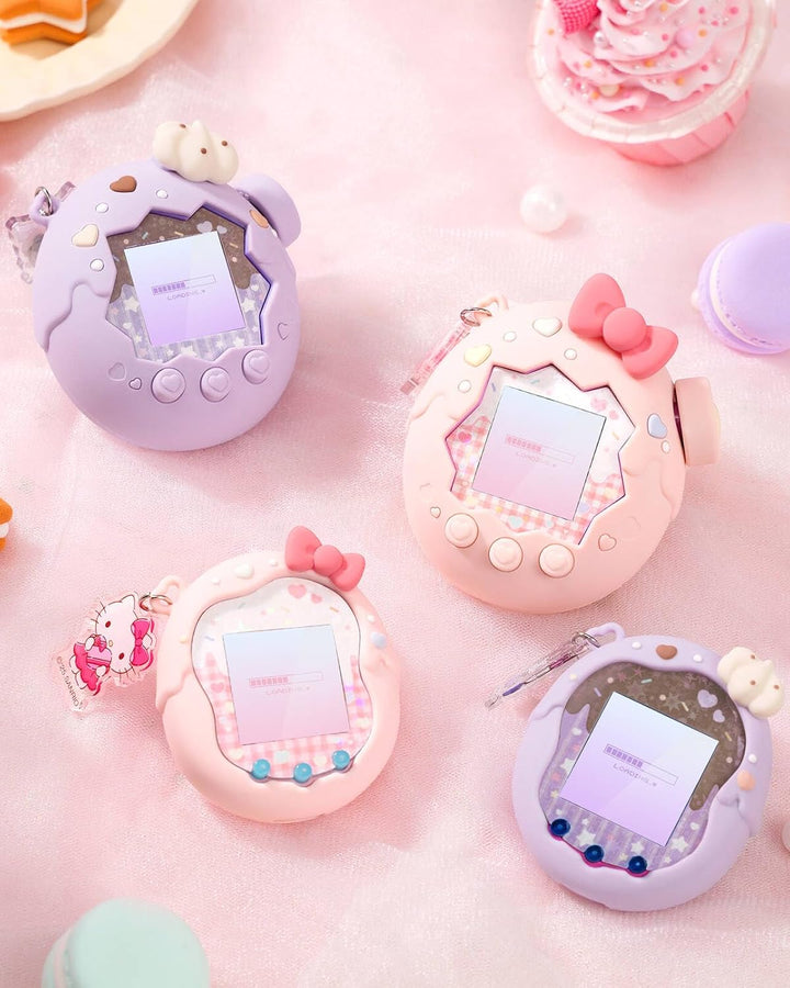 Kuitmor Sweetheart Chocolate Silikonhülle kompatibel mit Tamagotchi Uni, weiche Schutzhülle mit Cand