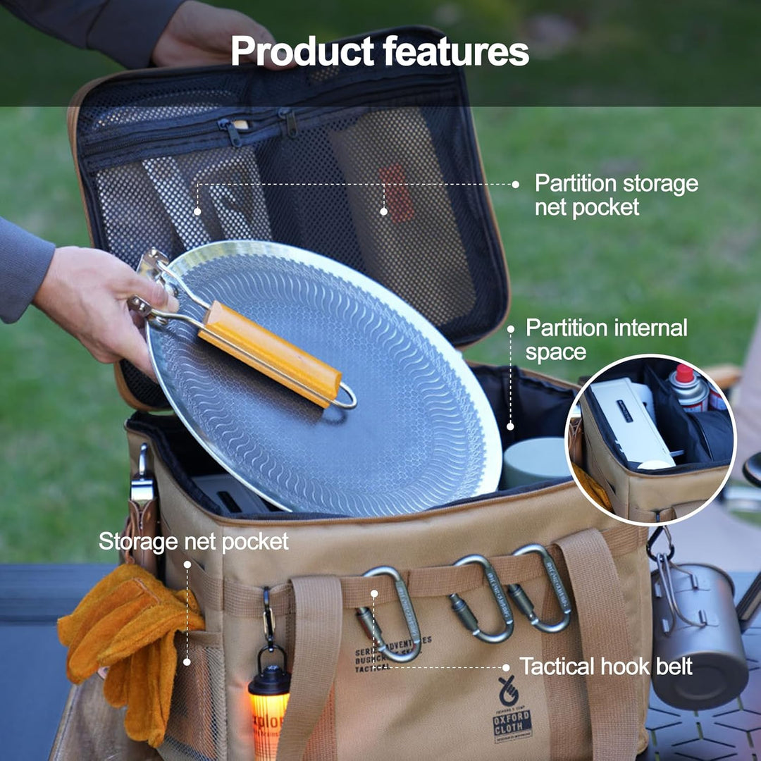 Picknick-Organizer-Tasche - wasserdichte Aufbewahrungstasche mit grosser Kapazität, Faltbarer Organi