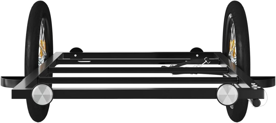 Fahrradanhänger 122x53 cm Eisen 30kg | Robustes Eisen, 30 kg Tragkraft, ideal für schwere Güter 135