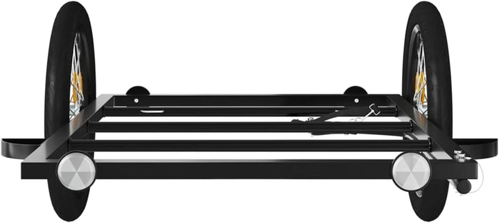 Fahrradanhänger 122x53 cm Eisen 30kg | Robustes Eisen, 30 kg Tragkraft, ideal für schwere Güter 135