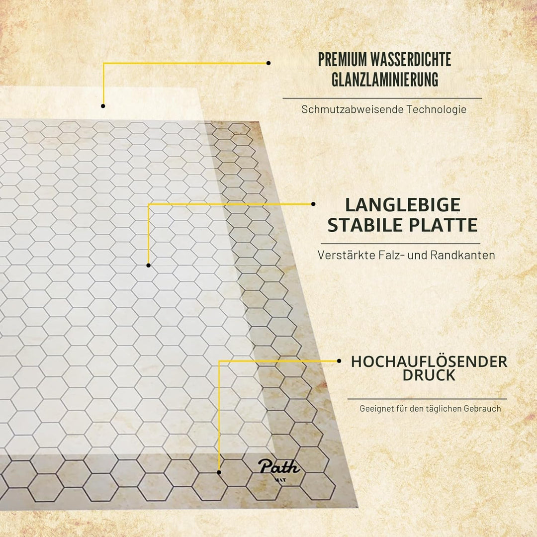 Double Sided Battle Game Mat for DND - Tabletop RPG Game Map Great for Dungeons and Dragons, Pathfin