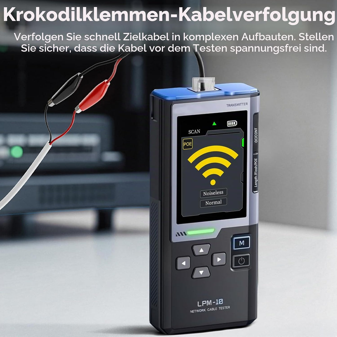 DEWIN LPM-10A Multifunktionaler Netzwerkkabel-tester, Netzwerk-Kabeltester Multifunktionaler Leitung