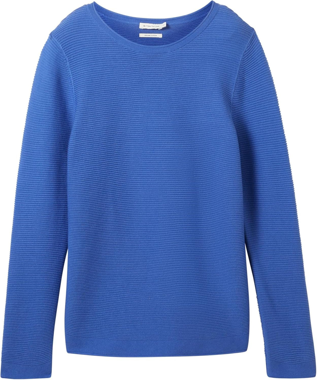 TOM TAILOR Damen Basic Strickpullover aus Bio-Baumwolle S 10619 - Preppy Jean Blue, S 10619 - Preppy