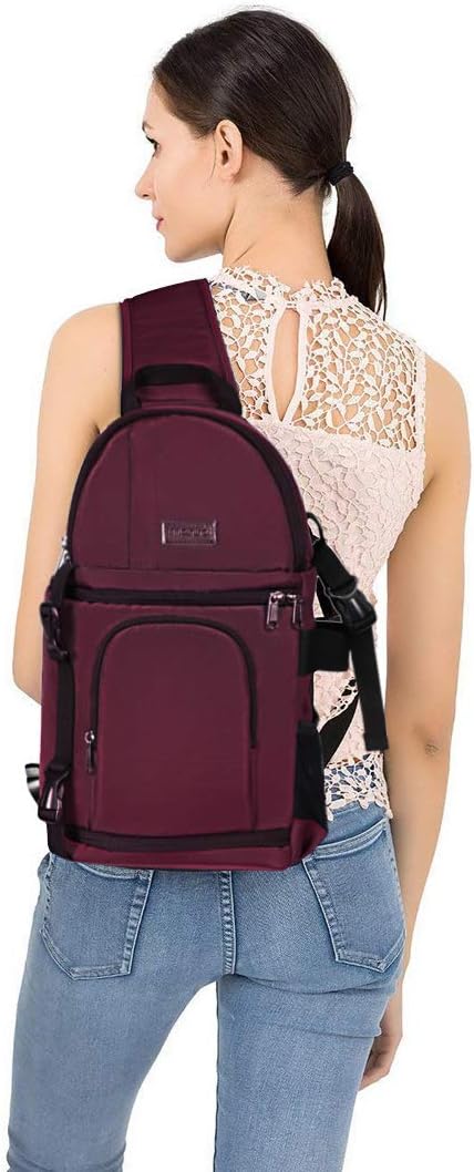 MOSISO Kameratasche Brust, DSLR/SLR/Spiegellose Kamera Rucksack Tasche Stossfester Fotografie Rucksa