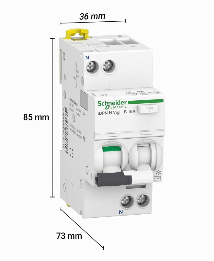 Schneider Electric FI LS IDPN N 1P+N 16A B 30MA TYP A, A9D56616 B-Charakteristik 16 Ampere, B-Charak