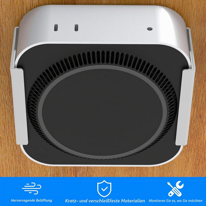 Mac Mini Halterung, VESA Halterung für Mac Mini M4 2024, Wandhalterung Untertisch Halterung aus Meta