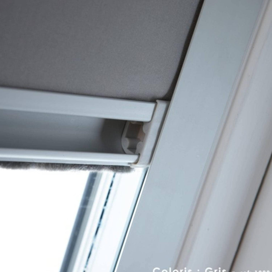MADECOSTORE Dachrollo, kompatibel mit Velux – Weiss – L100 x H116 Modell S08 – Rahmen aus Aluminium