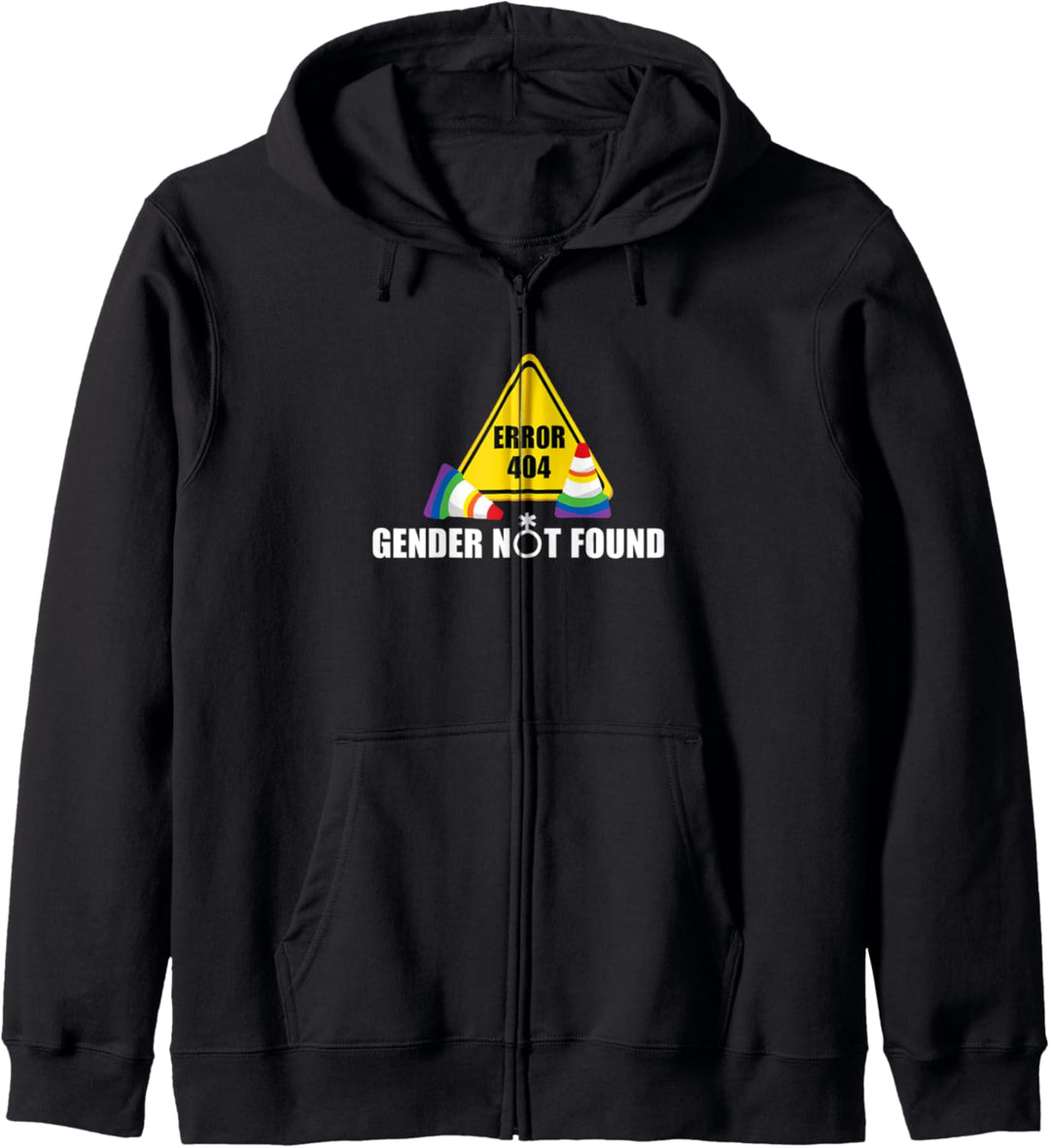 Agender Pride LGBT Error 404 Gender Not Found Pansexual Gift Kapuzenjacke