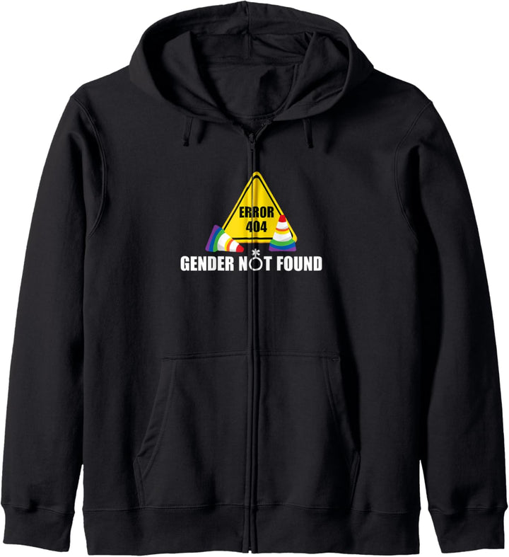 Agender Pride LGBT Error 404 Gender Not Found Pansexual Gift Kapuzenjacke