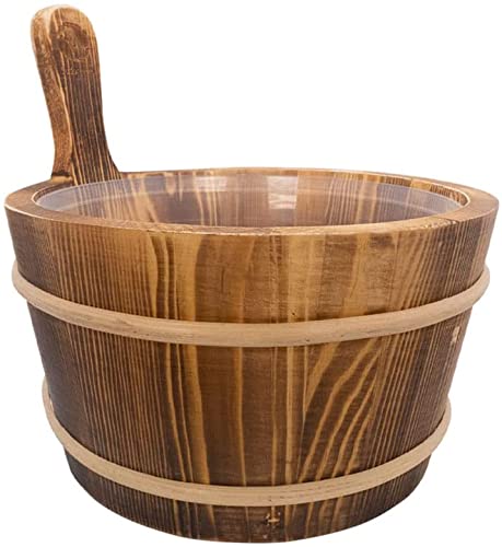 SudoreWell Saunakübel | Red Cedar Sauna Kübel | Sauna Zubehör | Inklusive Griff | Hochwertige Verarb