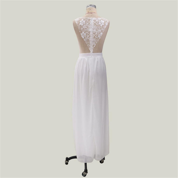 Prinzessin Trauung Kleid Damen Brautkleider A-Linie Lang Spitzen Hochzeitskleider mit Ärmel Standesa