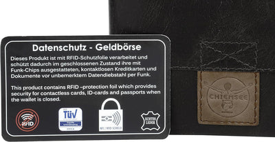 Chiemsee Geldbörse Echt Leder schwarz Herren - 021133, Schwarz