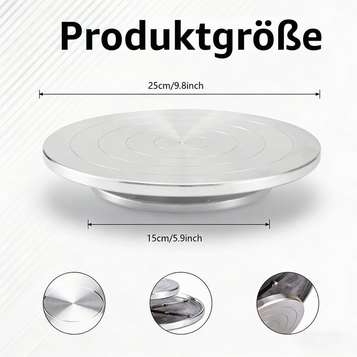 Töpferscheibe, Tortenplatte Drehbar Aluminiumlegierung, 25cm Drehscheibe Craft Clay Drehteller, Dopp