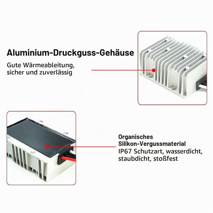 Aufwärtstransformator, 12 V auf 36 V Aufwärtswandler, 540 W Wasserdichter Spannungsregler mit Mehrer