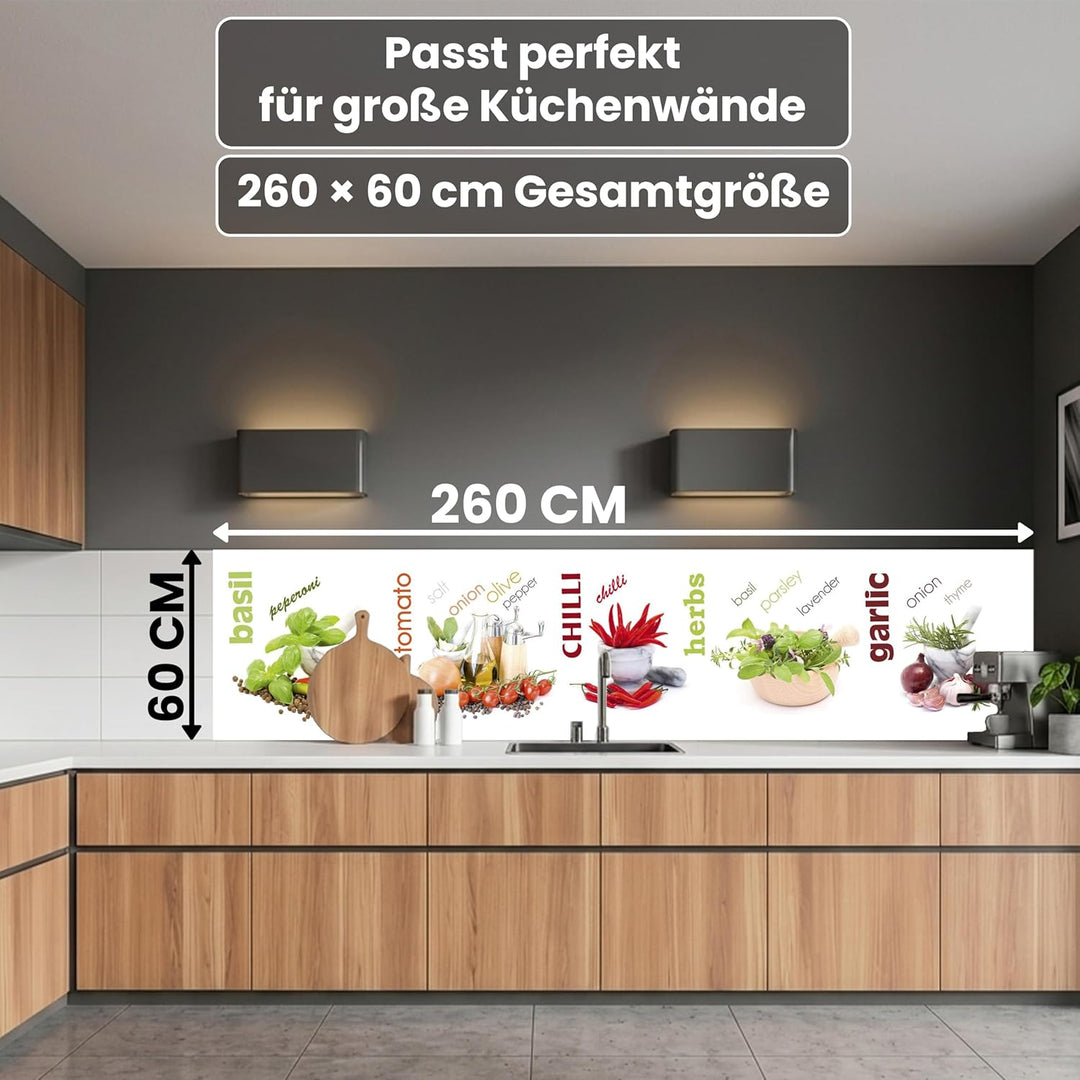 DIMEX Küchenrückwand Folie selbstklebend GEWÜRZ | Klebefolie - Dekofolie - Spritzschutz für Küche |