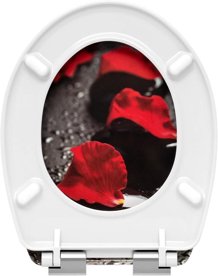 WOLTU WC Sitz mit Absenkautomatik,Toilettensitz Motiv, Toilettendeckel aus Duroplast, Stable Klodeck