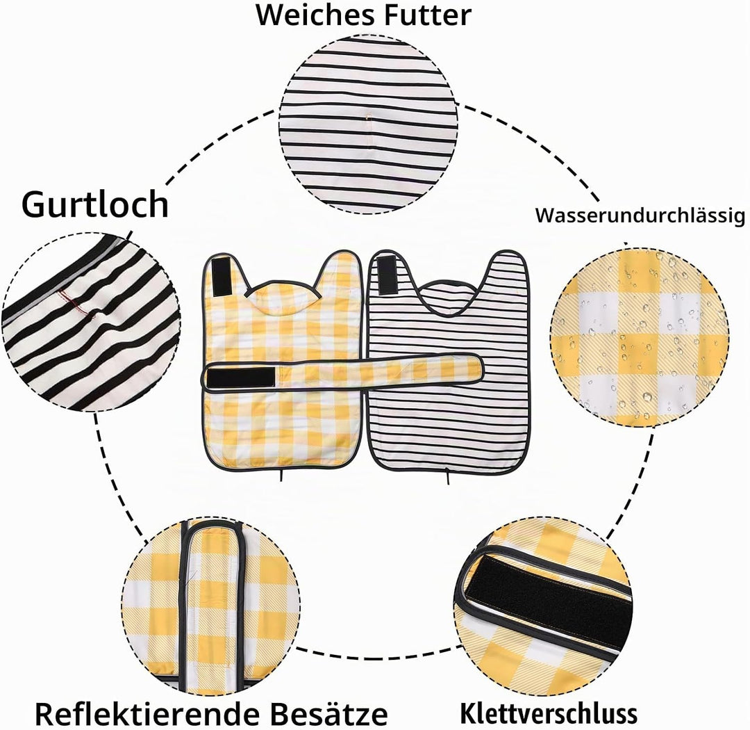 Geyecete Hunde Regenmantel,Einstellbar Wasserdicht Hundejacke für Dackel,Regenmantel mit reflektiere