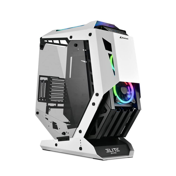 Sharkoon Elite Shark CA700, massives Design-PC-Gehäuse, ARGB, PCIe-Riser-Kabel zur vertikalen Grafik