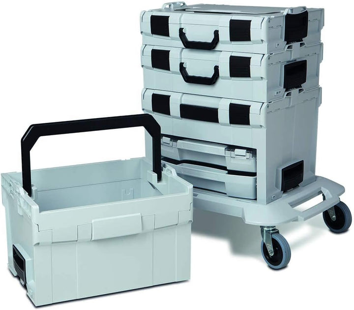 Bosch Sortimo L-Boxx Roller Werkzeugkoffer Set leer mit innovativem Transportsystem grau passend für