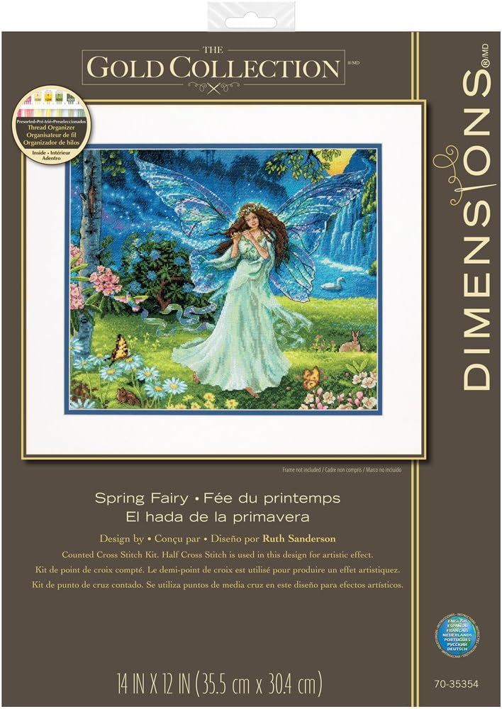 DIMENSIONS Gold: Counted Cross Stitch: Spring Fairy, 36 x 30.5cm