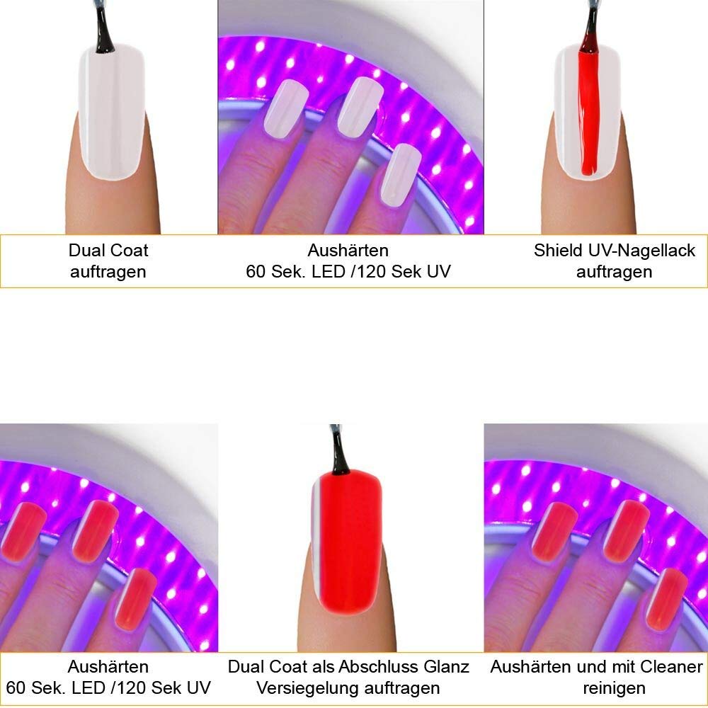 Gel-Lack - Shield Lack - LED & UV-Nagellack Pearly-Red-Orange 2018, Pearly-Red-Orange 2018