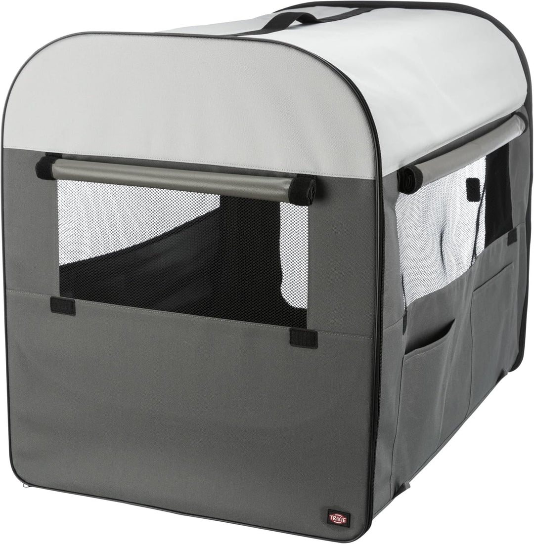 Trixie 39704 Mobile Kennel, M: 55 × 65 × 80 cm, Grau Grau 55 × 65 × 80 cm, Grau 55 × 65 × 80 cm