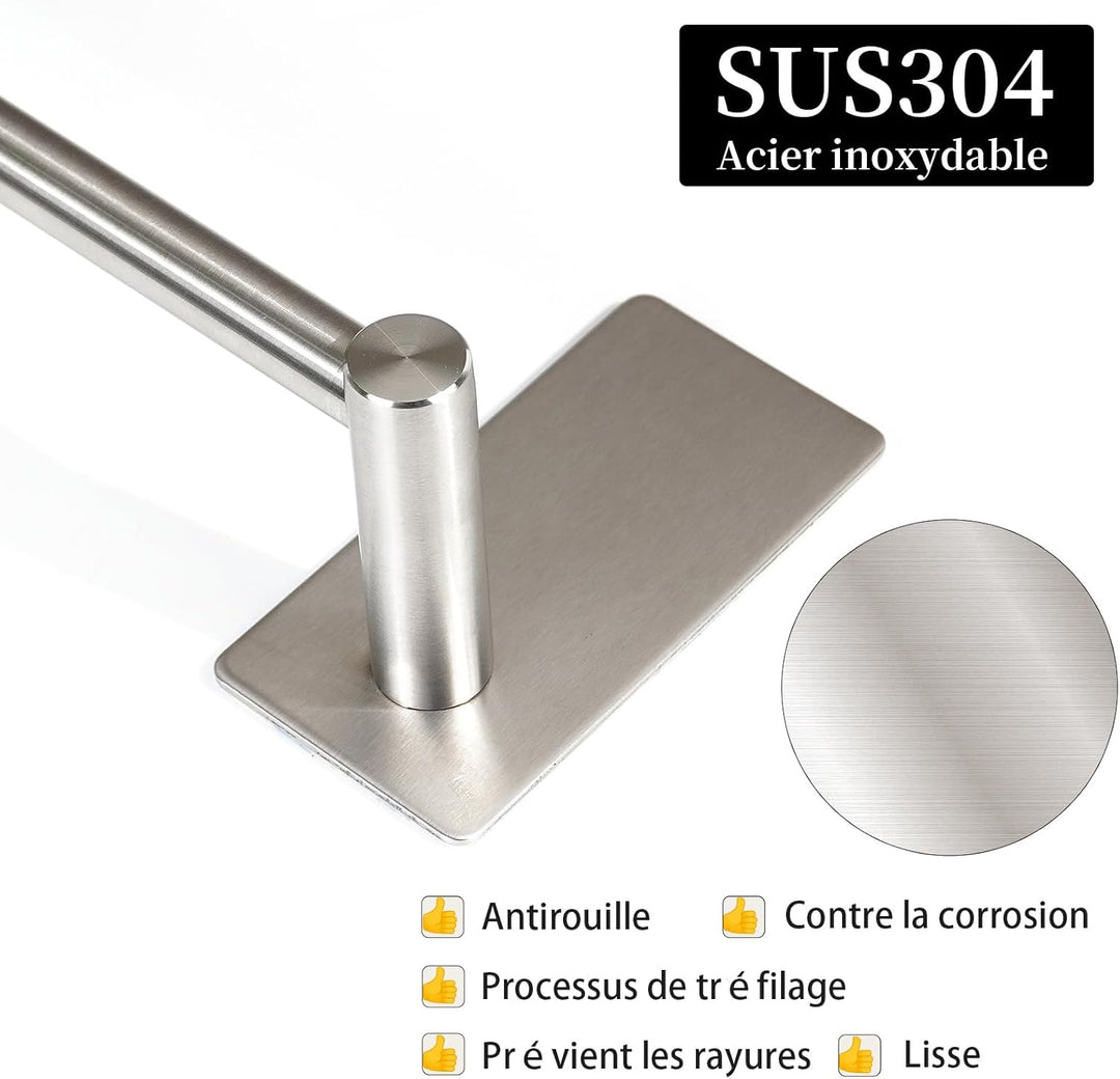 Vista Handtuchhalter zum Kleben 50cm Wandmontierte Handtuchhalter Edelstahl Handtuchhalter Bad ohne