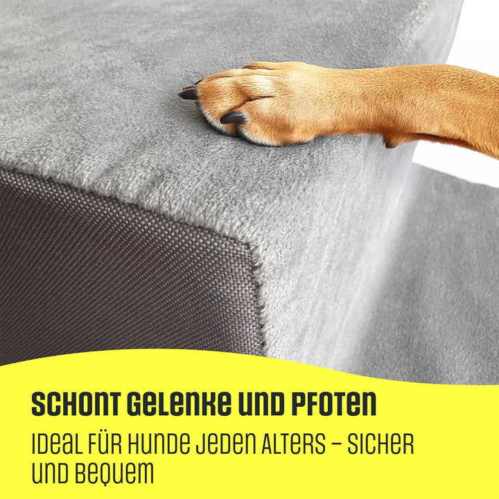 Hundetreppe 3 Stufen 30 cm (3x10cm) Haustiertreppe Hunde Treppe Wasserdicht rutschfest Waschbar Stab
