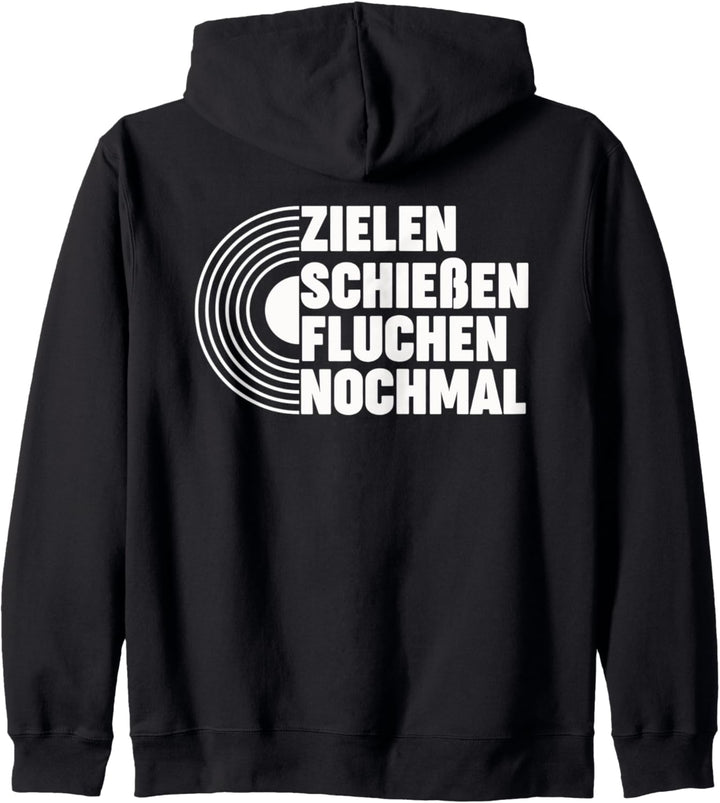 Zielen Schiessen Fluchen Nochmal Bogenschiessen Bogenschütze Kapuzenjacke