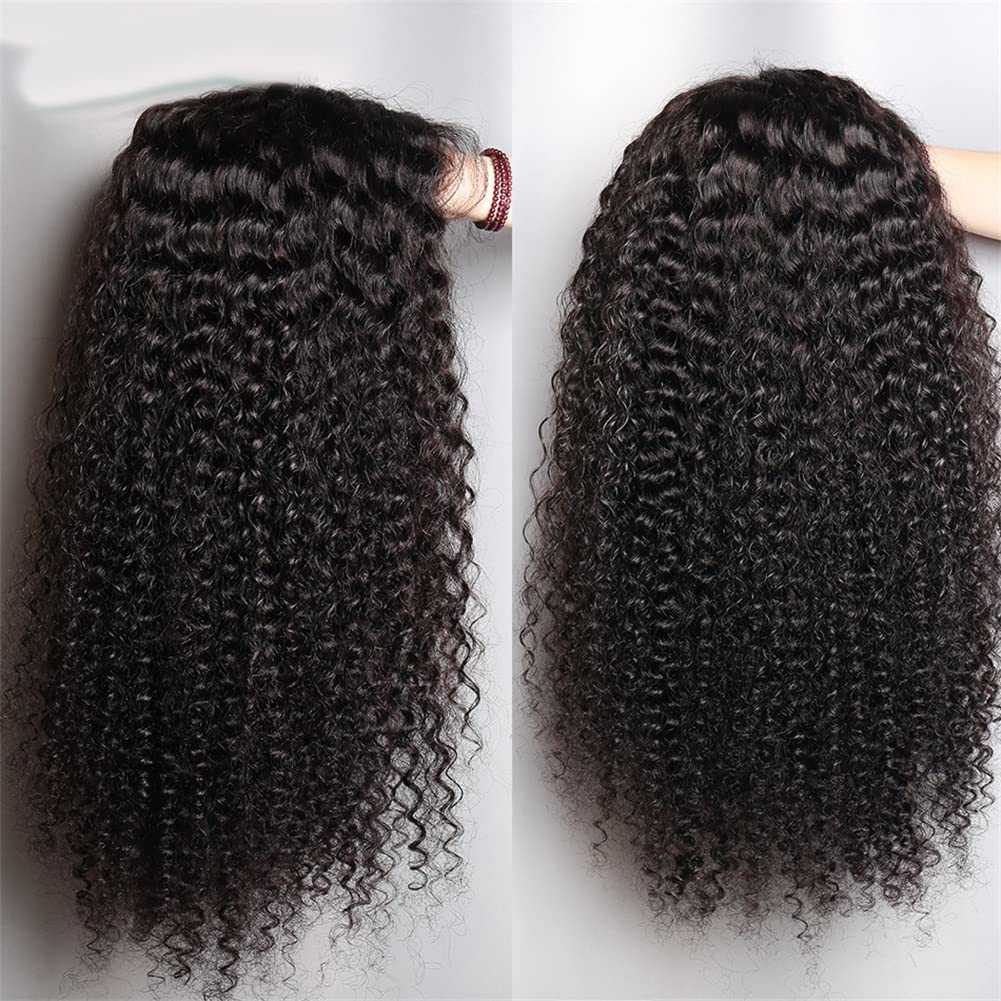 BELE Afro Kinky Curly 13x4 HD Lace Front Wigs for Women 200 Density 22 inch Brailian 12A Kinky Curly