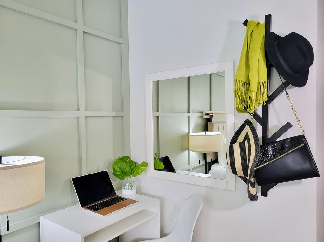 Premium Racks Garderobenleiste und Hutablage – modernes Design – Wandmontage – stilvoll – Schwarz, S